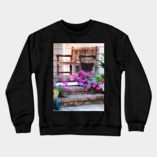 Pink Petunias and Watering Cans Crewneck Sweatshirt